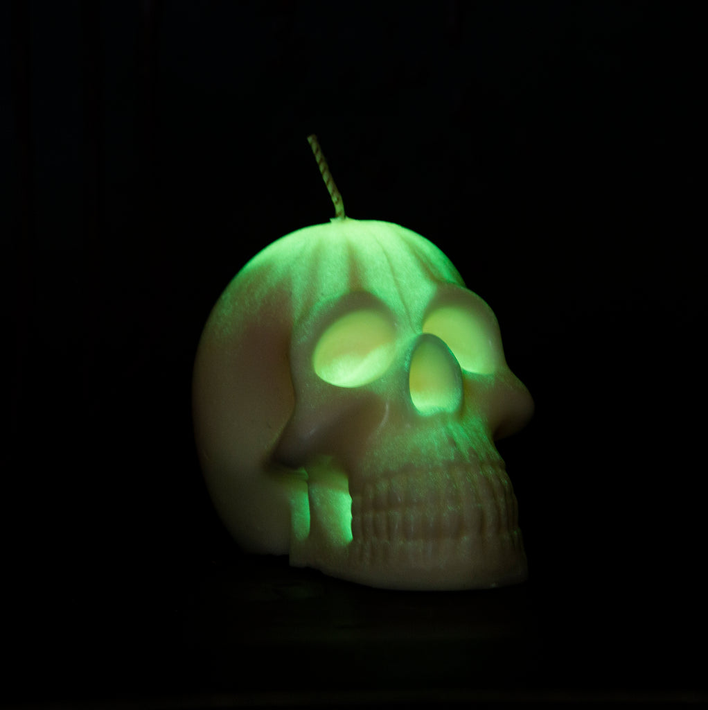Glow in The dark skull Candles