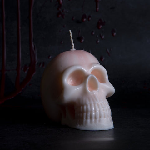 Bleeding Skull Candle